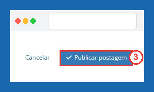 Botão Publicar postagem destacado